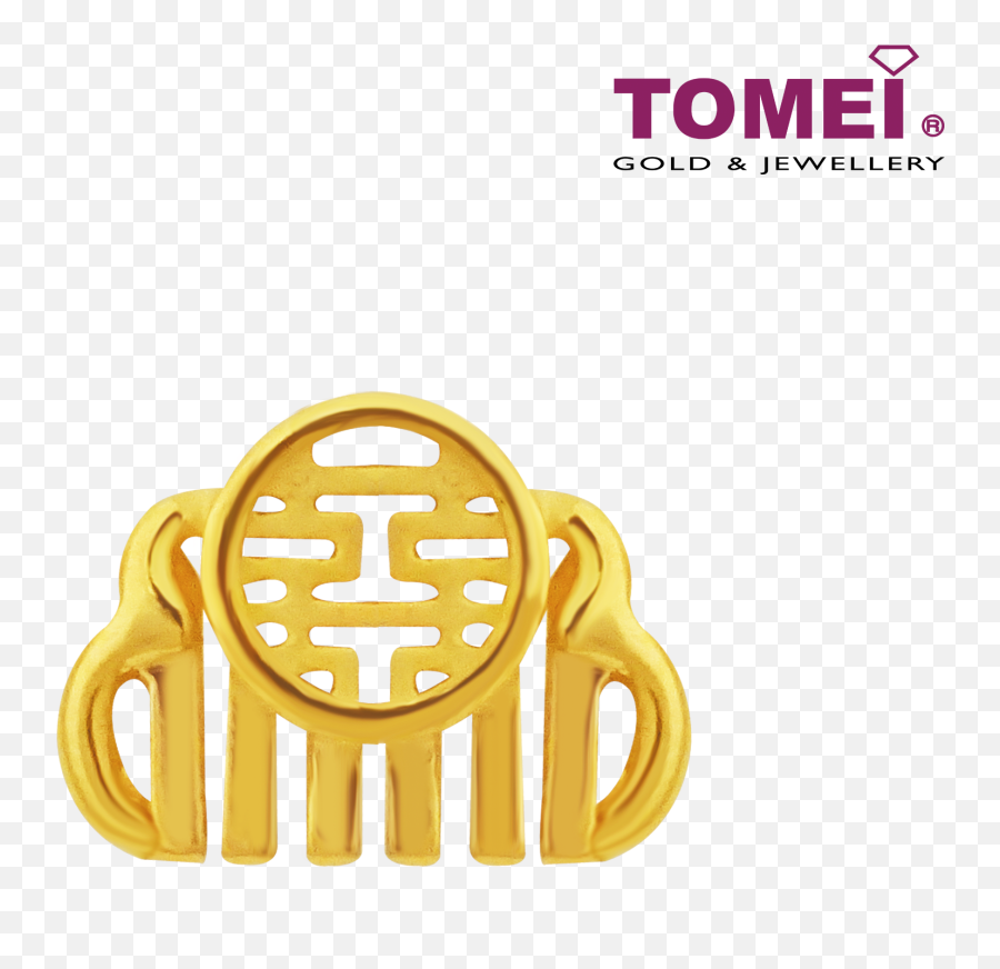Auspicious Comb Charm Double Happiness Wedding Collection - Tomei Gold And Jewellery Emoji,Comb Emoji