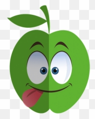Silly Tongue Out Apple Cartoon - Cartoon Emoji,Silly Tounge Out Emojis