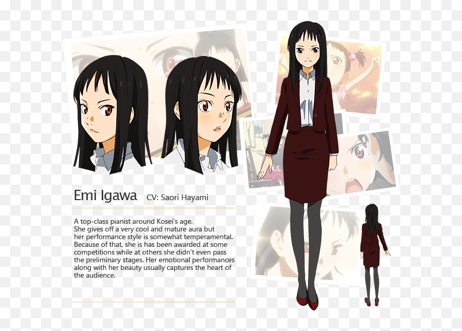 Character Your Lie In April Usa Official Website - Emi Igawa Emoji,Chara Emotions