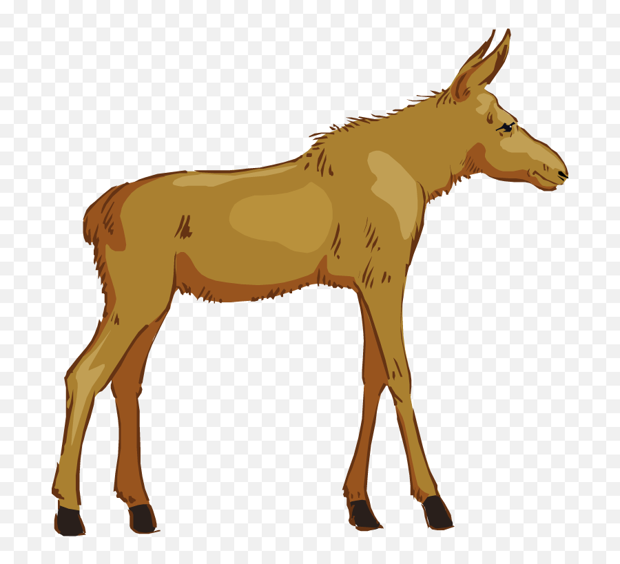 Clipart Winter Moose Clipart Winter Moose Transparent Free - Moose Calf Brown Clipart Emoji,Moose Emoticon