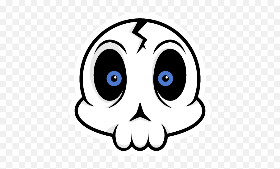 Download Hd Skull Cartoon Png Transparent Png Image Emoji,Crossbones Emoticon