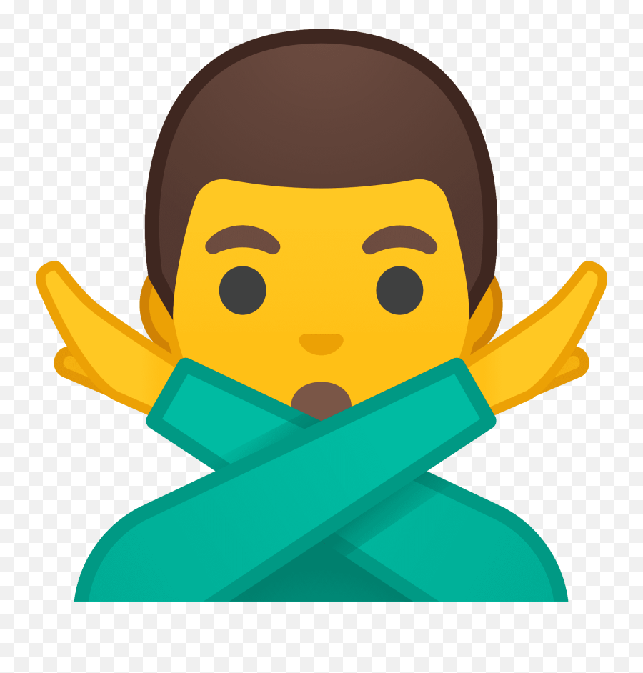 Man Gesturing No Emoji Clipart Free Download Transparent,Android Emojis And Their Meanings