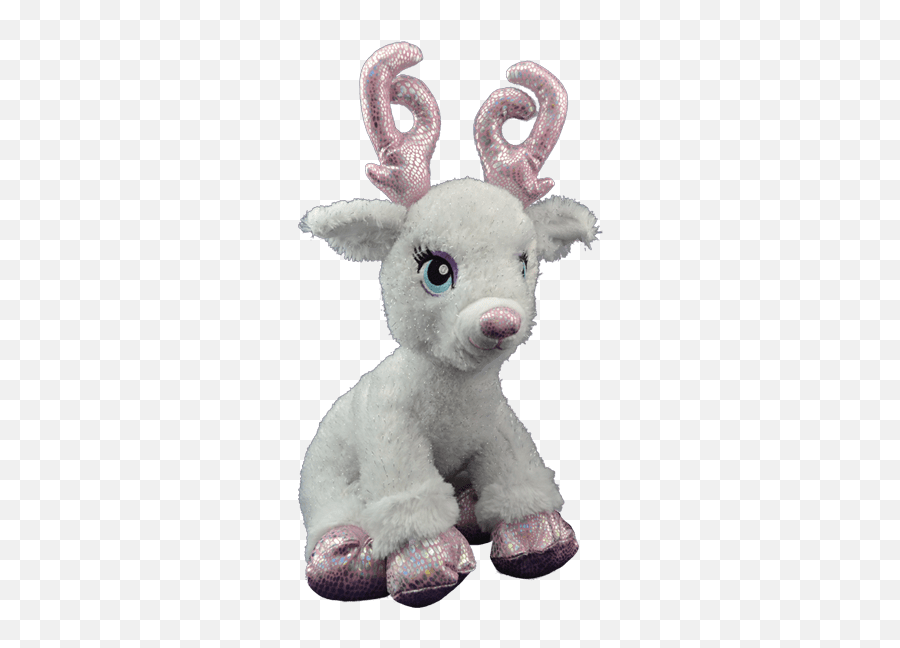 8 Sparkly Reindeer With Pink Antlers - Bear Making Kit Soft Emoji,Laughing Crying Emoji Plush