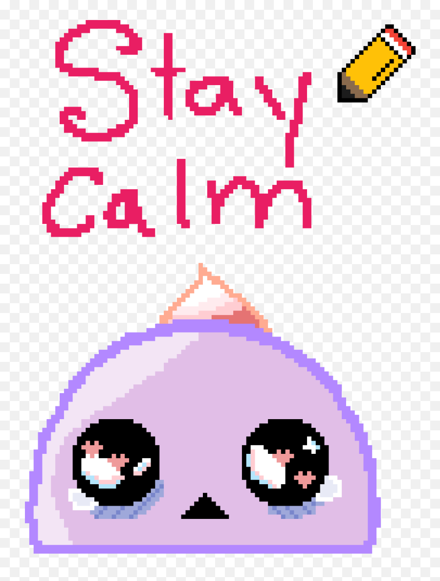 Pixilart - Stay Calm By Spacetraveler Dot Emoji,Calm Emoticon