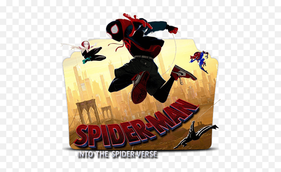 Spider Man Into The Spider Verse Folder Icon - Designbust Into The Spider Verse Folder Icon Emoji,Spider Emoji