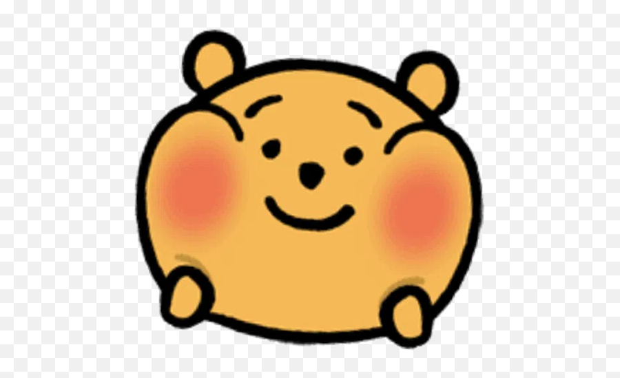 Pooh Head Whatsapp Stickers - Happy Emoji,Pat On The Head Emoticon