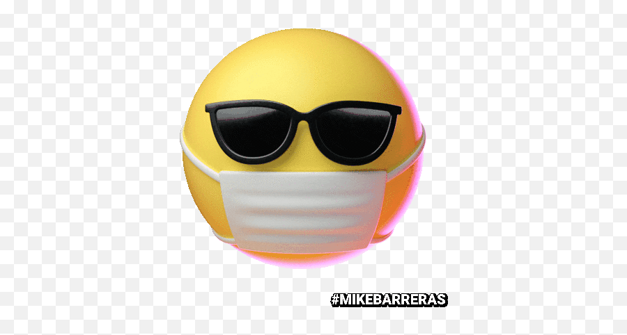 Sunglasses Face Gif - Emoji Wearing Mask Gif,Sunglasses Emoji Gif