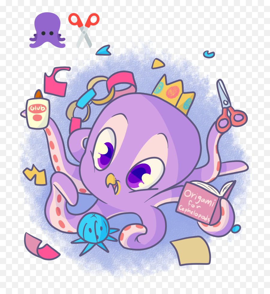 Arts And Crafts Octopus By Sunnyhoneybone - Fur Affinity Happy Emoji,Octopus Emoji Png