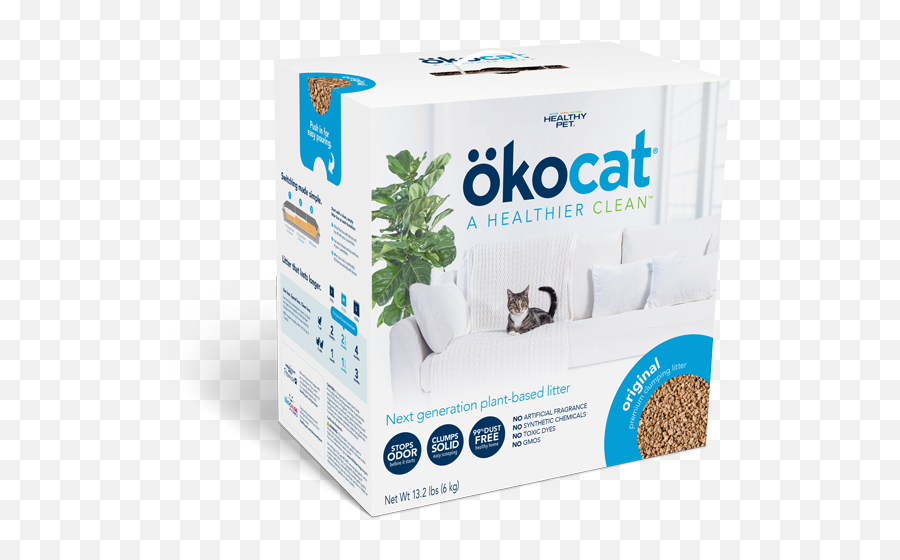 Ökocat Natural Cat Litter Healthy Pet - Okocat Clumping Wood Litter Emoji,Cat Using Litter Box Emoticon