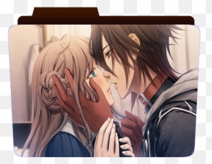 Anime Love Kisscute Anime Folder Icon Creativefolders - Amnesia Anime Shin And Heroine Emoji,Sexy Girl Emoji