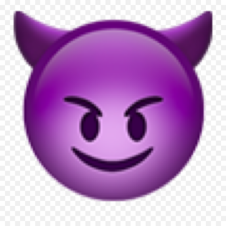 Emoji Apple Iphone Devil Demon Sticker - Purple Devil Emoji Png,Demon Emoji