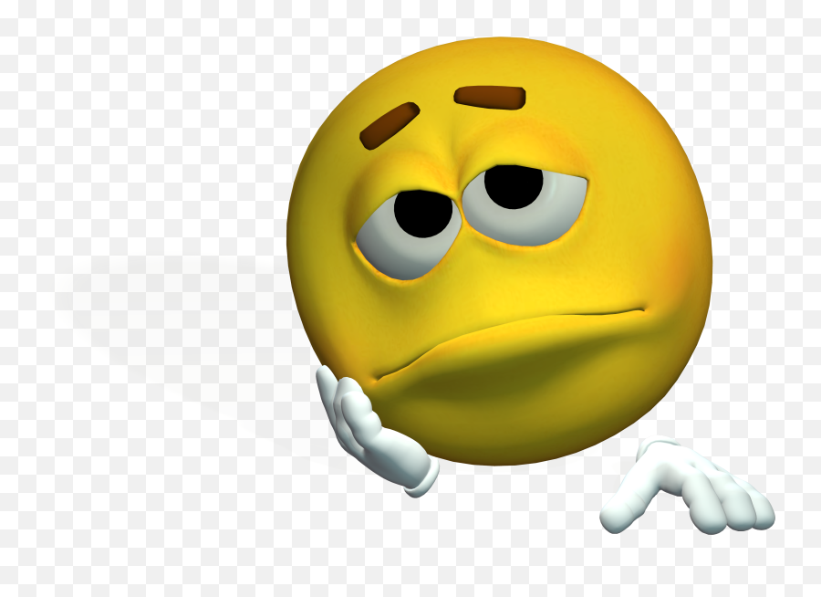 Smiley With Sad Thoughtful Face - Emoticon Gak Bisa Tidur Emoji,Lonely Labeled Emoticon Image