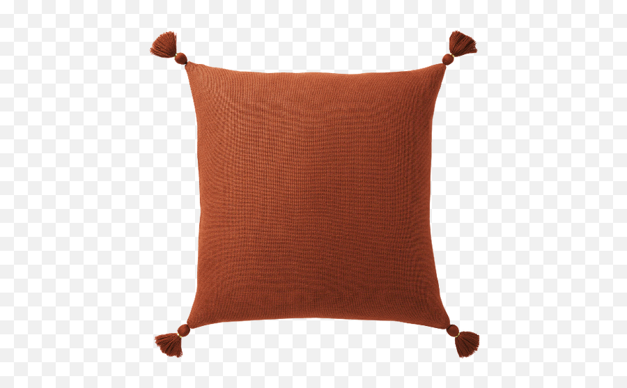 Eva Tassel Pillow Cover - Terracotta Throw Pillow Png Emoji,Customize Emoji Pillow