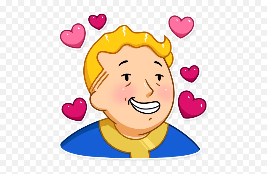 Telegram Sticker 15 From Collection Fallout Vault Boy - Vault Boy With Heart Emoji,What Is A Good Emoji For Fall Out Boy