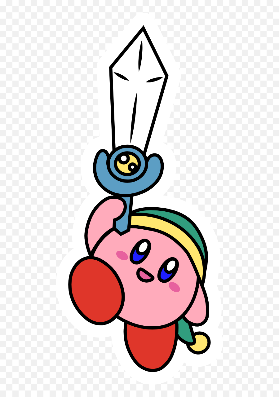 Pin - Kirby Holding A Sword Emoji,Japanese Emoji With A Sword