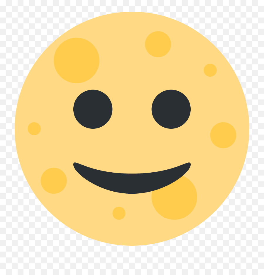 Full Moon Face Emoji - Happy,Awkward Emoji