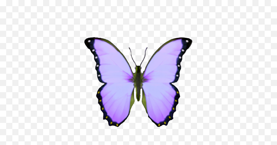 Emoji Purple Butterfly Sticker - Green Butterfly Iphone Emoji,Purple Butterfly Emojis