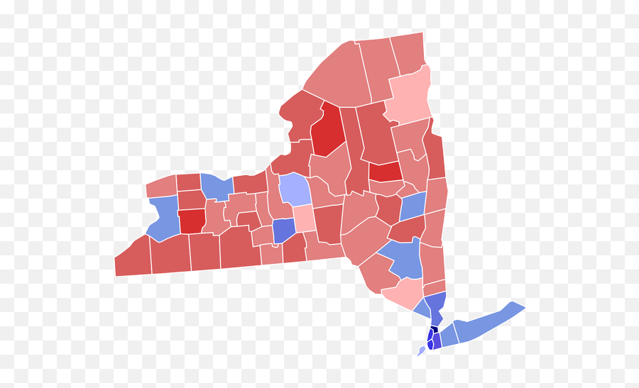 Since The United States Is Almost Equally Divided - New York By County Red Or Blue Emoji,Republicans Are The Party Of Emotion