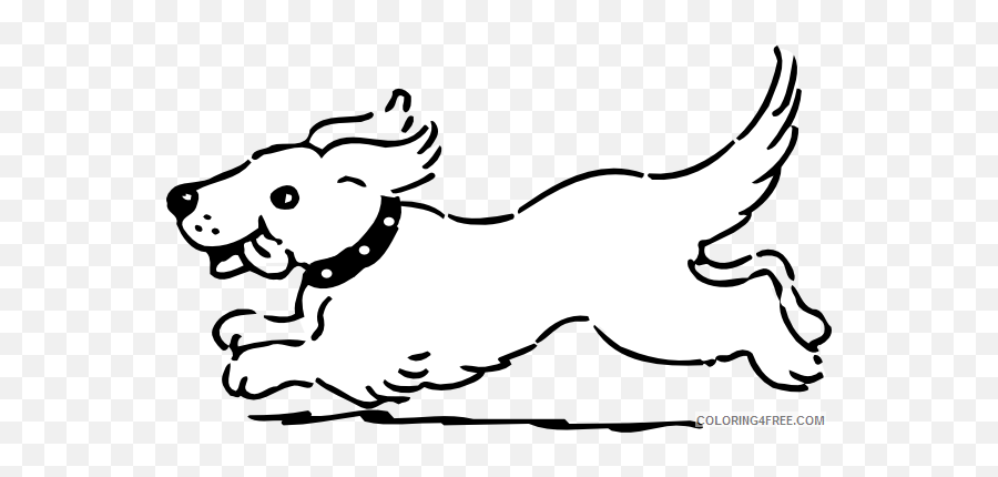 Dog Large Coloring Pages Dog For Clip Art Printable - Dog Running Cartoon Png Emoji,Hatchimal Emotion Guide