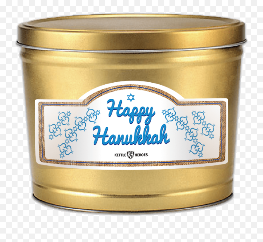 Happy Hanukkah Popcorn Gift Tin - Tin Emoji,Hanukkah Emoticons For Twitter