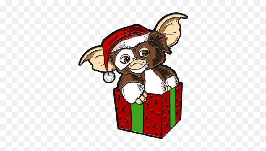 Gremlins Holiday Gizmo Enamel Pin - Gizmo With Santa Hat Drawing Emoji,Descendants 3 Emojis