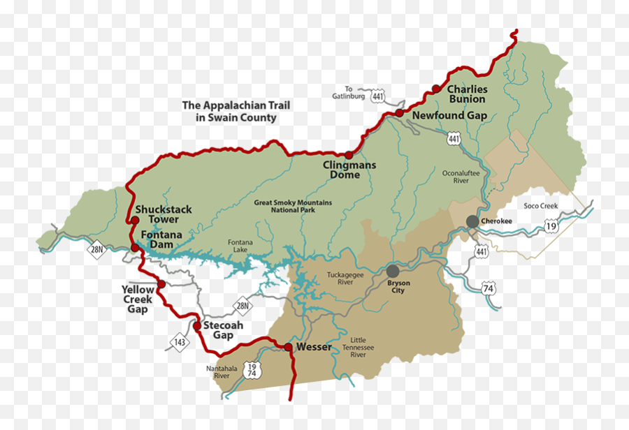Appalachian Trail - Appalachian Trail Great Smoky Mountains Map Emoji,Hiker On A Mountain Emojis