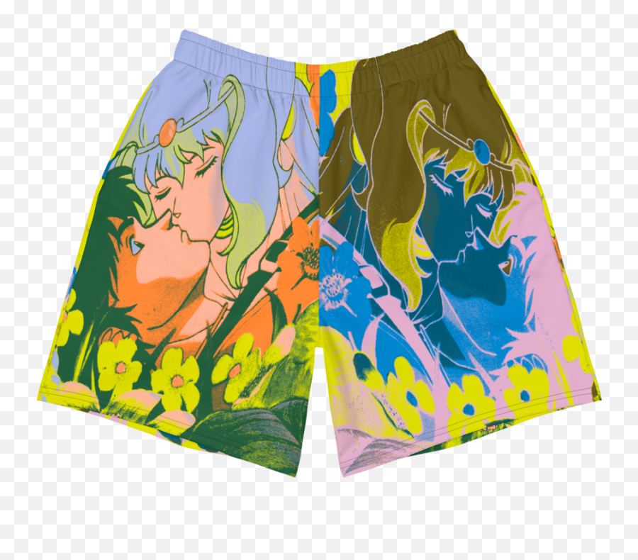 Shorts - Bermuda Shorts Emoji,Flowers By Zoe Emoji Shorts