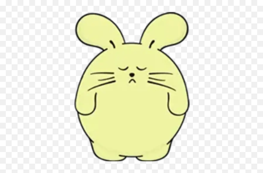 Fat Rabbit 2 Stickers For Whatsapp - Happy Emoji,Emoticon De Facebok Musica