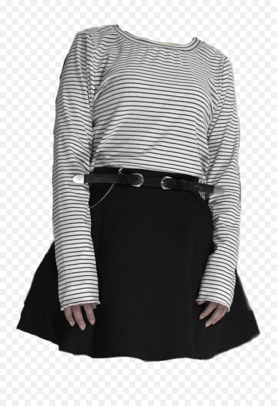Skirt Shirt Belt Dress Grunge Goth - Aesthetic Outfits White Background Emoji,Emoji Shirt And Skirt