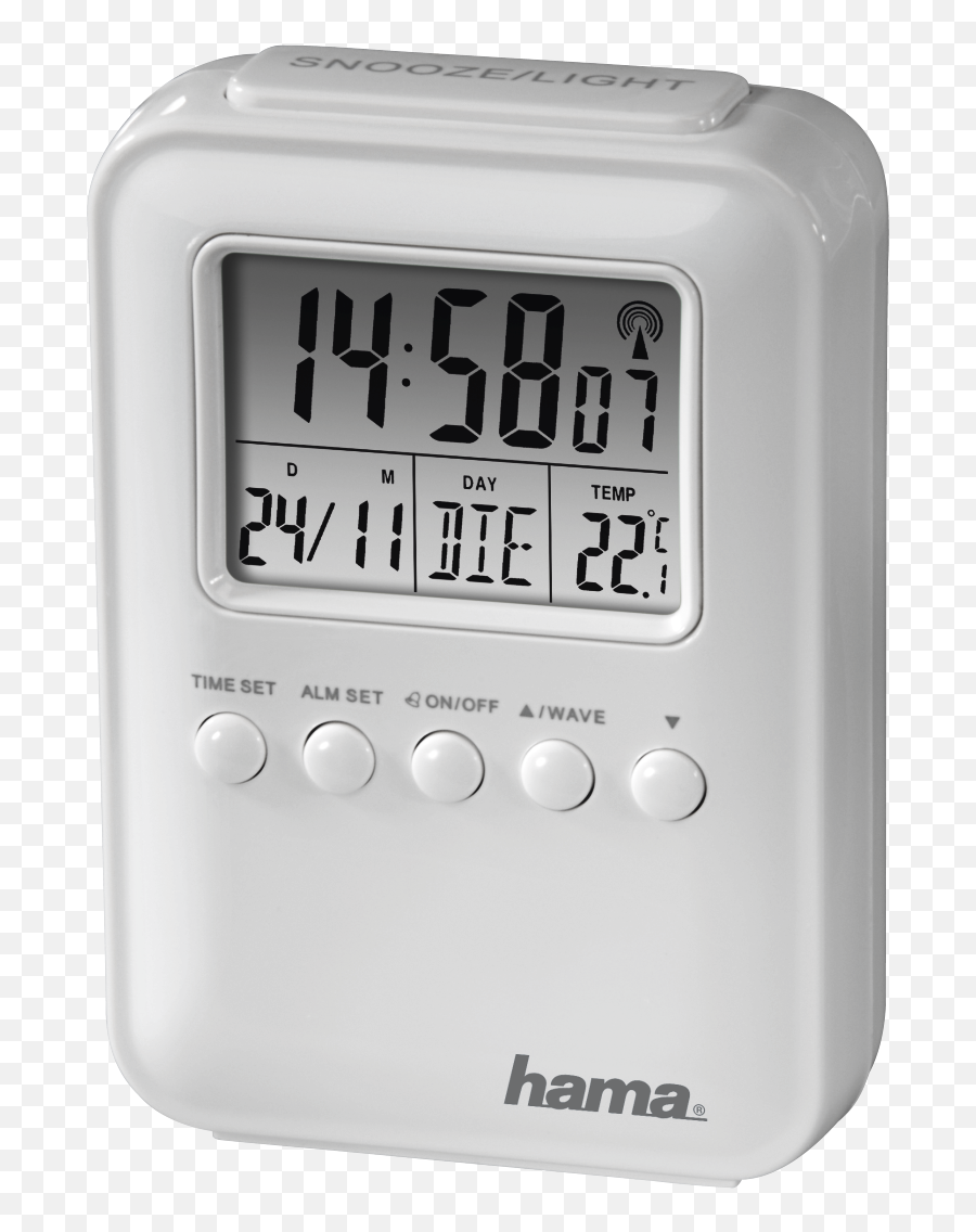 00104915 Hama Fashion Radio Controlled Alarm Clock White - Portable Emoji,Emoji Digital Alarm Clock Radio