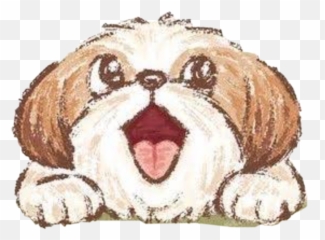 The Most Edited - Shih Tzu Dog Canvas Painting Emoji,Shih Tzu Emoji Smile I Love You