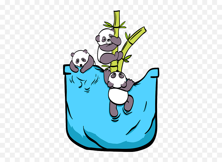Cute Pandas Hanging On A Pocket Tee For Animal Lovers Tshirt Emoji,Sweet Panda Honey Pig Emojis