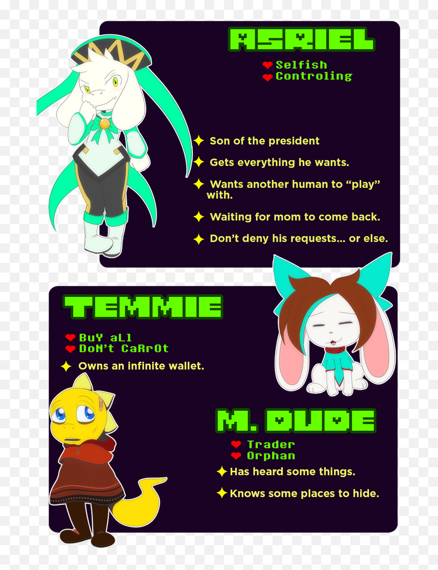 Underchaser Asriel Temmie And Mk By Cyaneworks - Fur Emoji,Temmie Emoticon Text
