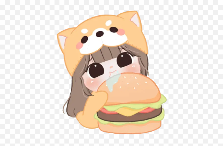 Cutiee By Cila - Sticker Maker For Whatsapp Emoji,Eating Burger Discord Emoji