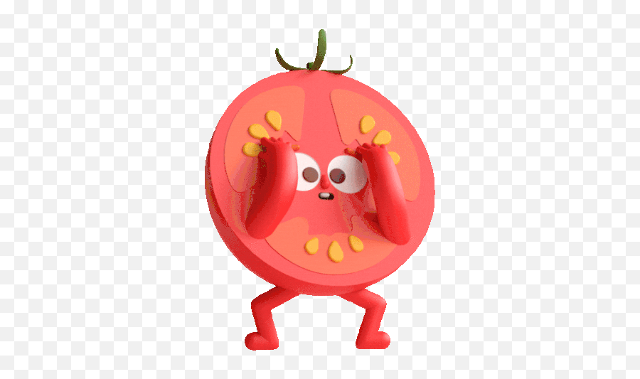 Shocked Tomato Gasps Sticker - The Other Half Tomato Panic Emoji,Tomatoes Emoji
