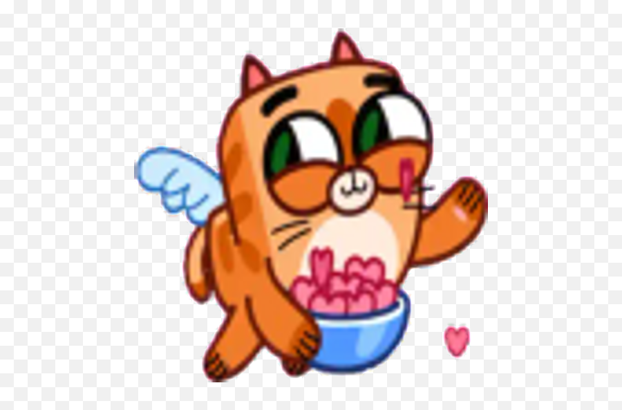 Sticker Maker - Cupid Cat Mov Emoji,Tinger Emoji