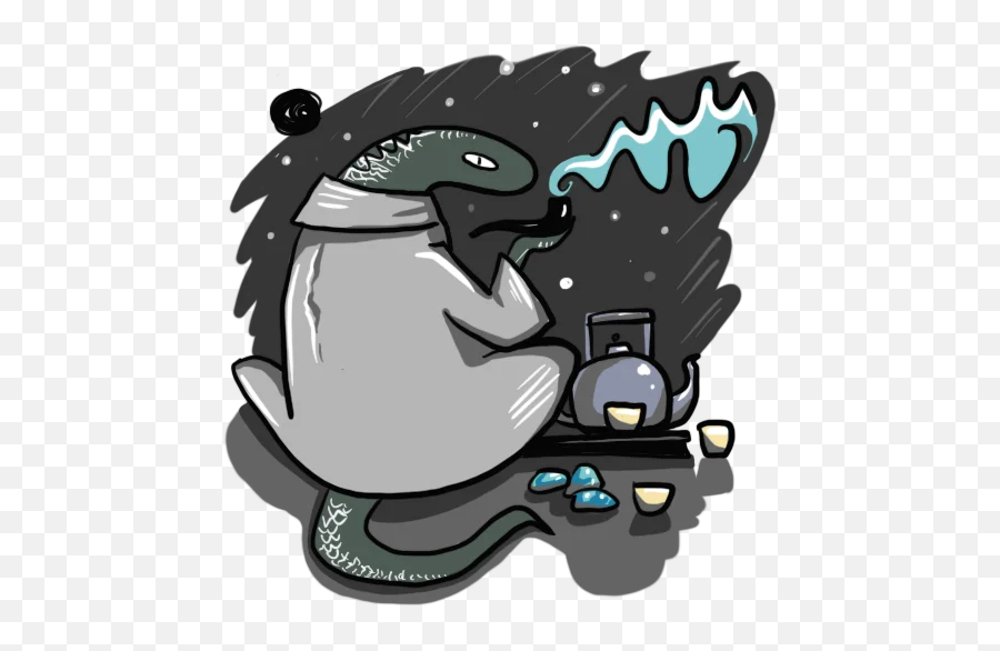 Telegram Sticker From Chthonic Pack Emoji,Godzilla Emoji