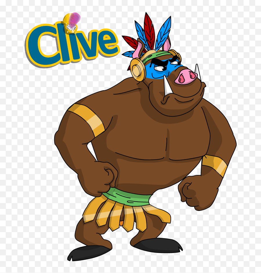 Hog Clipart Evil - Clive Transparent Cartoon Jingfm Clive Emoji,Warthog Emoji