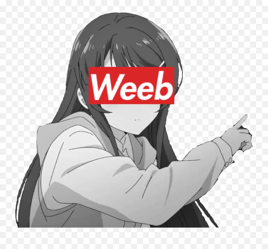 Weeb Weeaboo Bunnygirlsenpai Sticker - Anime Waifu Pfp Emoji,Weeaboo Emojis