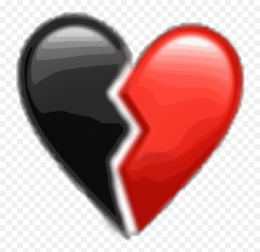 Emojis Heartemoji Sticker By U208a U207au208a - Broken Heart Images Black And Red,Love Me Emoji