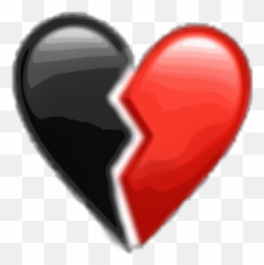 Emojis Heartemoji Sticker By U208a U207au208a - Broken Heart Images Black And Red,Love Me Emoji