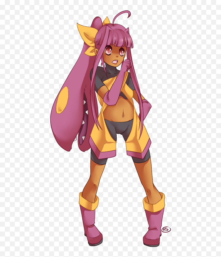 Shiny Mawile U2014 Weasyl - Shiny Mawile Gijinka Emoji,Cutsey Girl Emojis