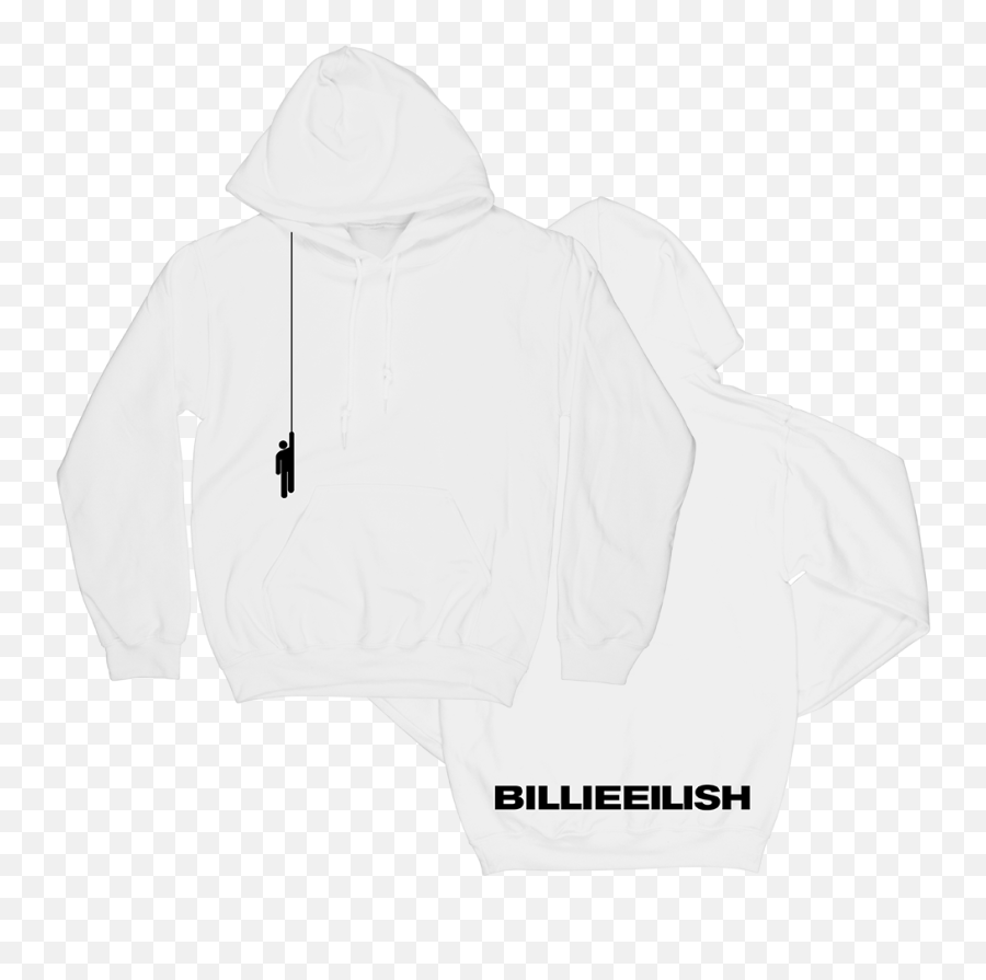 White Hoodie - Hooded Emoji,How To Be Like Billie Eilish's Emotions