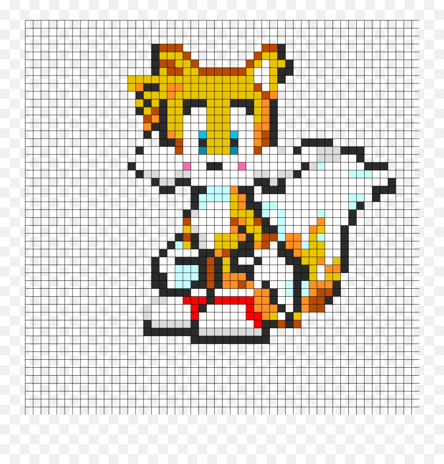 Tails Bead Patterns - Tails 8 Bit Grid Emoji,Dust An Elysian Tail Fidget Emoticons