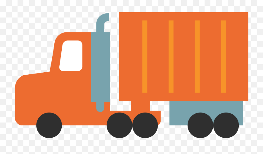 Articulated Vehicle Semi - Trailer Truck Emoji Silhouette Of Semi Truck Emoji,High Emoji