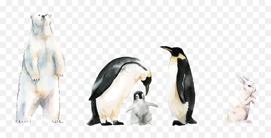 Vinilo Para Niños Animales Nórdicos - Emperor Penguin Emoji,Emojis De Pinguinos Utilizables