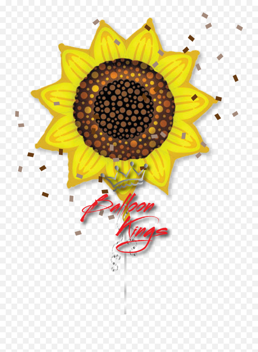Sunflower - Buy Sunflower Foil Balloon Emoji,Rose Stars Lipdls Emoji
