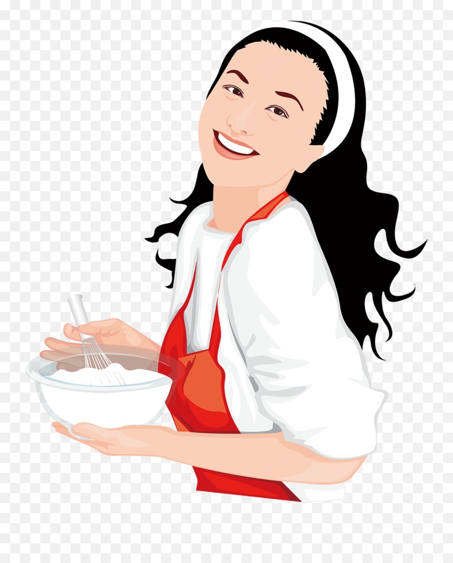 Cooking Clipart Person - Chefe De Cozinha Mulher Png Lady Cooking Cartoon Emoji,Emojis Librospng