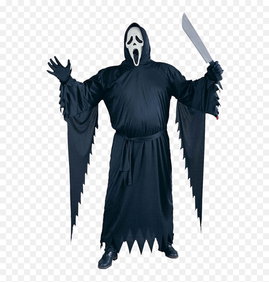 Scary Movie - Scream Robe Costume And Mask Ghost Face Scream Halloween Costume Emoji,Emoji Adult Halloween Costumes