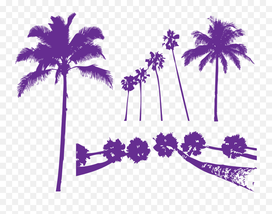 Areca Palm Tree Purple Arecaceae - Sunset Colored Palm Tree Emoji,Colorful Palm Trees With Emojis